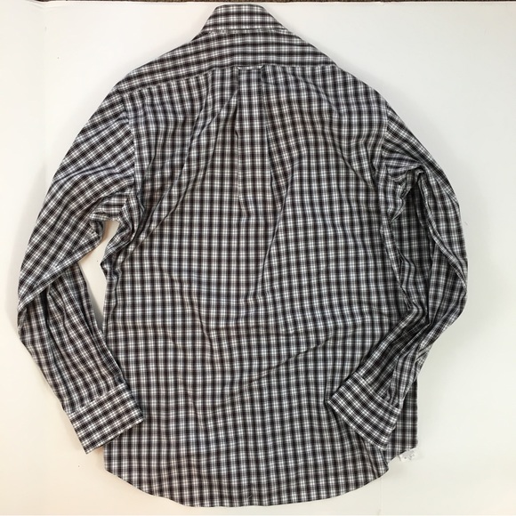 ✨5 FOR $25✨ Eagle Plaid Button Down Dress Shirt regular fit 15.5 34/35 - Picture 4 of 6
